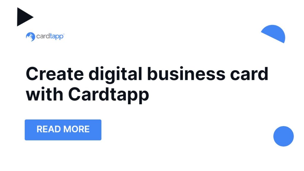Create digital business card with Cardtapp Cardtapp