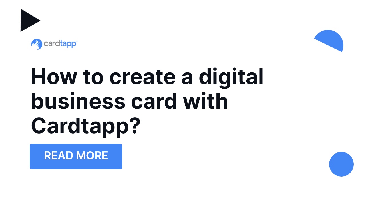 How to create a digital business card with Cardtapp? Cardtapp