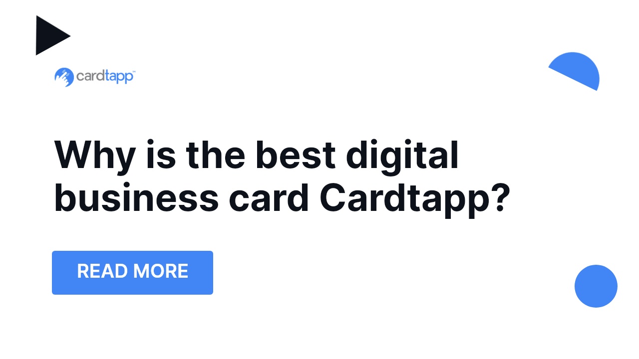 Why is the best digital business card Cardtapp? Cardtapp